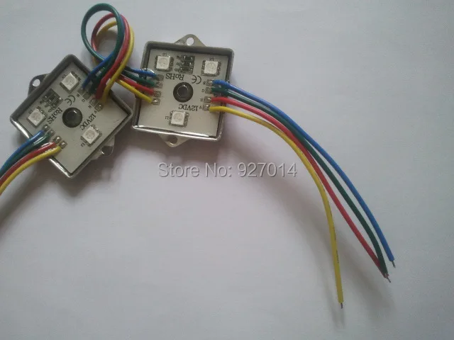 Free Shipping High Quality RGB LED Module 45*36*5mm 3 LEDs SMD5050 DC12V IP65 Waterproof Modules 5050SMD | Освещение