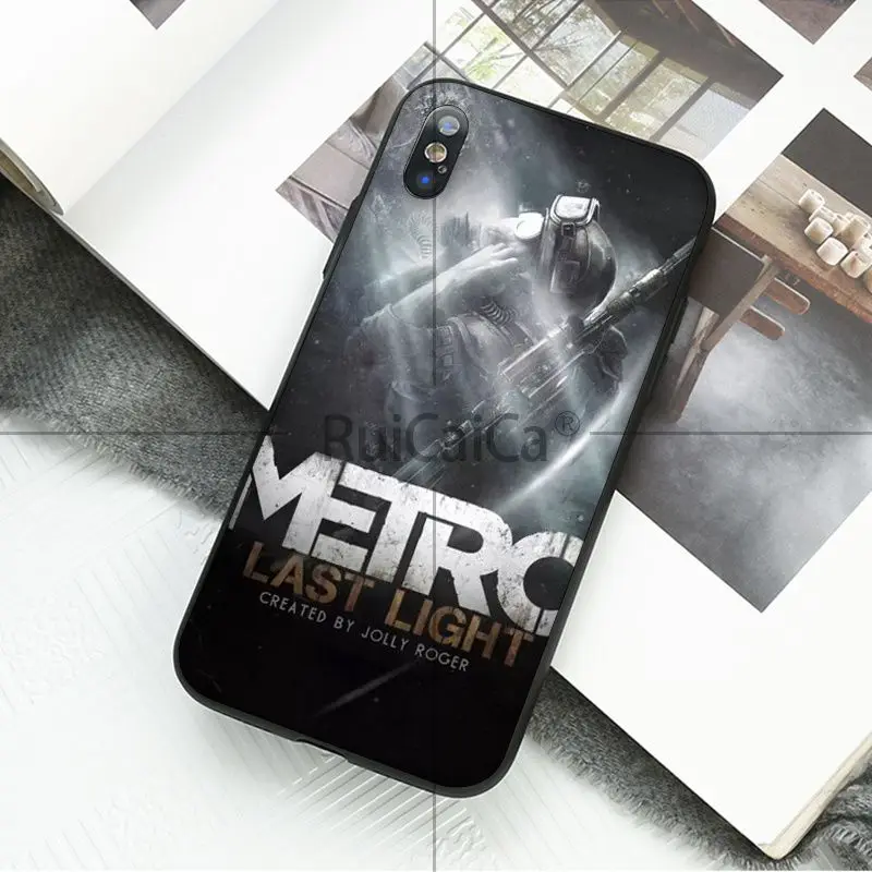 Ruicaica Game Metro 2033 черный ТПУ Мягкий силиконовый чехол для телефона iPhone 8 7 6 6S Plus 5 5S SE XR X XS MAX чехол
