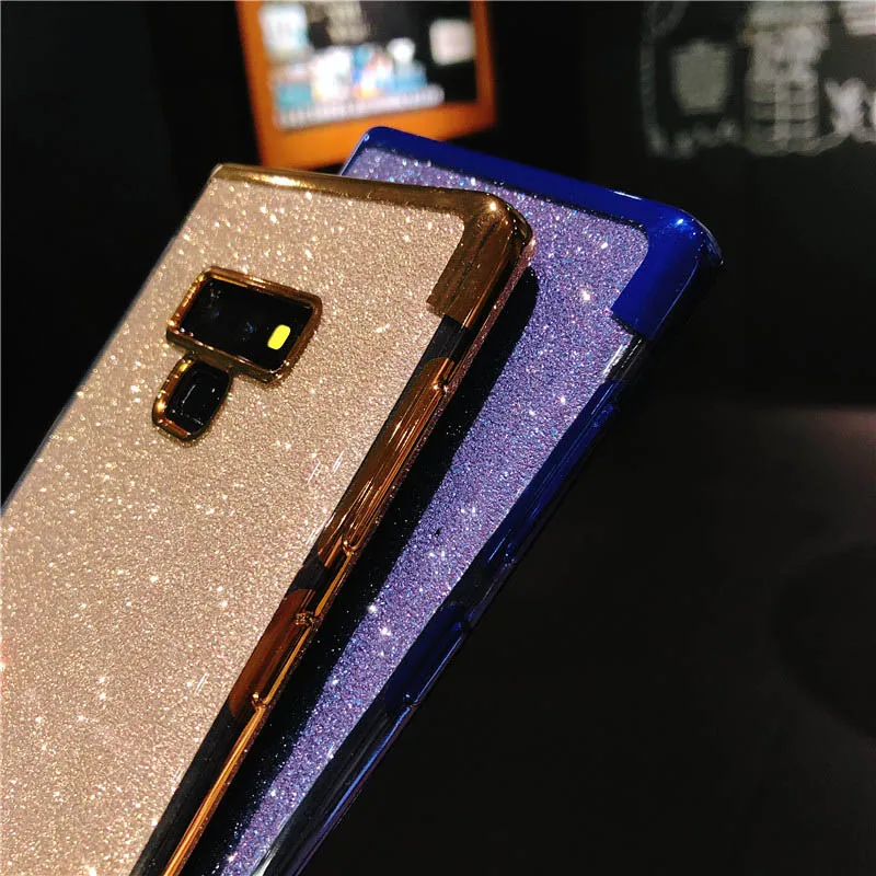 Glitter TPU Phone Case For Samsung Note 9 Cover S9 S8 Plus S7 S6 Edge A3 A5 A6 A7 A8 J2 J3 J5 J7 Pro 2016 2017 J4 J6 2018 Cases |
