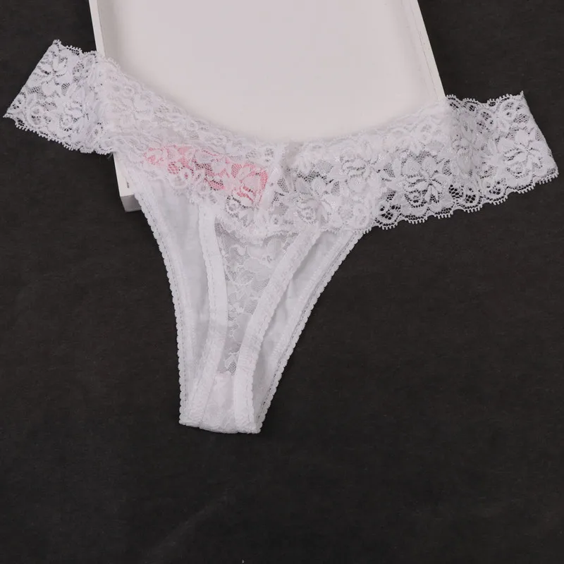 2 шт. женские кружевные трусики стринги с Т образной спинкой|lace panties women|white lace