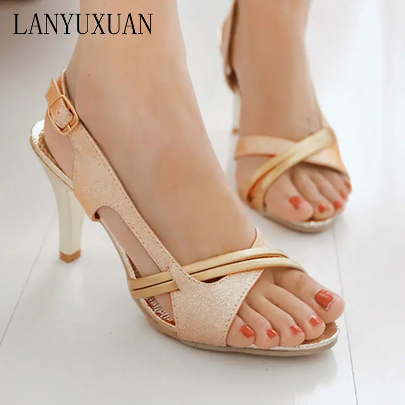 2017 г. Хит продаж модные сандалии гладиаторы женские больших размеров 34 43 Дамская