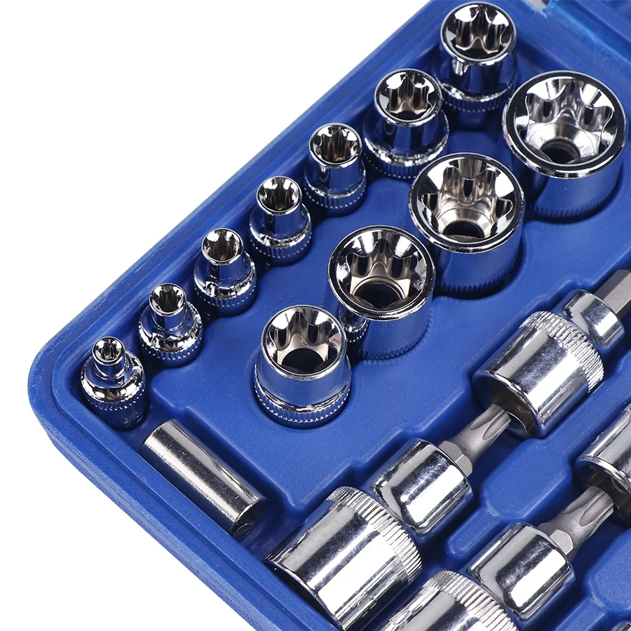 1/4 &quot3/8&quot 1/2 &quotхром ванадиевая сталь безопасности звезда торкс Набор торцевых