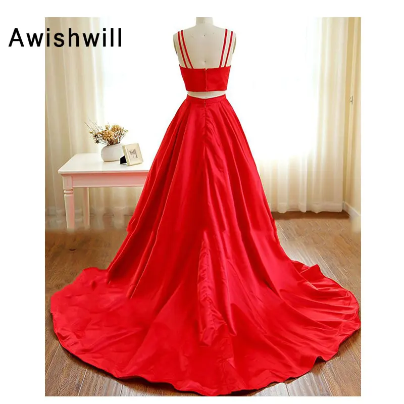 Женское вечернее платье на бретельках Элегантное Атласное ТРАПЕЦИЕВИДНОЕ