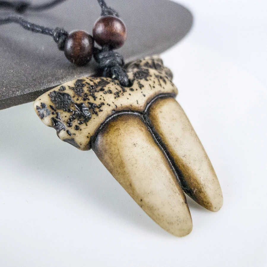 Tooch Cool Man Jewelry Bone Art имитация кости яка материал ожерелье подвеска винтажные