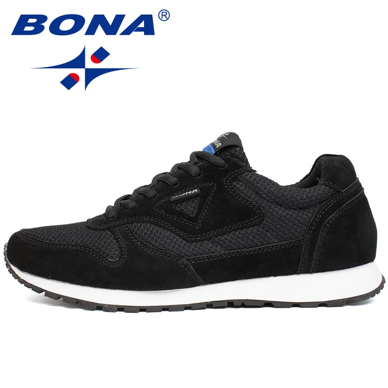 BONA New Typical Style Men Running Shoes Lace Up Mesh Upper Sport Shoes Outdoor Activities Athletic Shoes Comfortable Sneakers