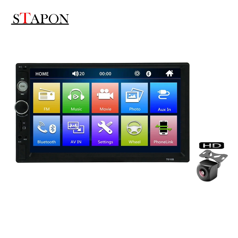 STAPON 7 дюймовый автомобильный MP5 плеер с Bluetooth зеркальной связью iOS Android