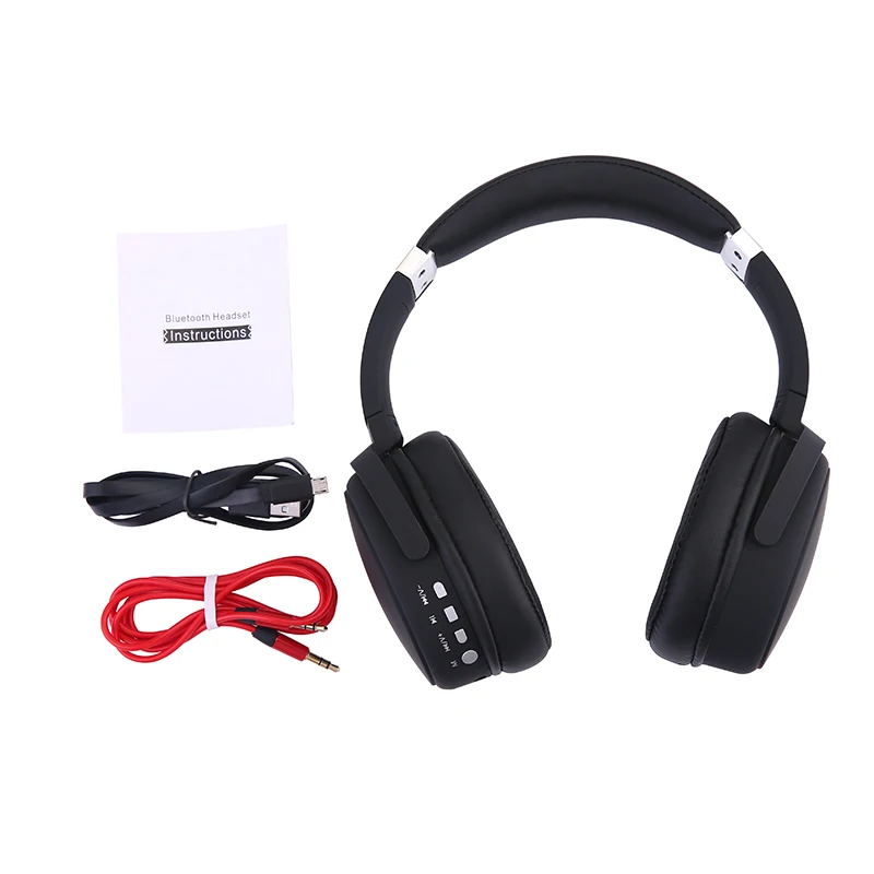 Headset Bluetooth Csr 4.2 Noise Cancellation Hi-fi Stereo Wireless Support Tf Card Mp3 Playing 3.5mm Wired Headphones | Электроника