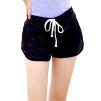 purple with black mesh shorts yoga running fitness women workout clothes slim fake two pieces of sportswear female outwear