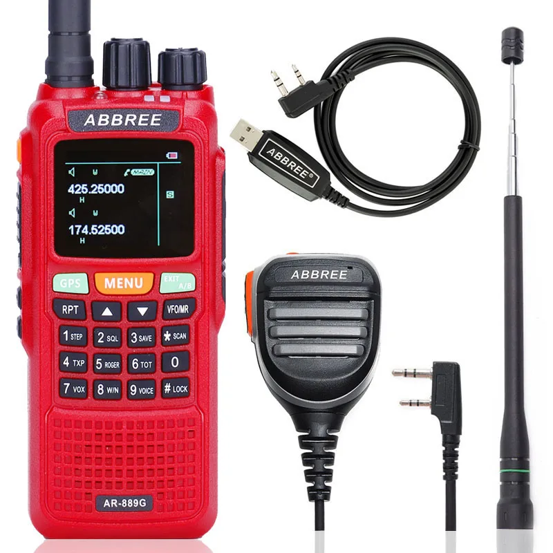 ABBREE AR 889G GPS 10 Вт мощная рация перекрестный ретранслятор двухдиапазонный 134 174/400 520