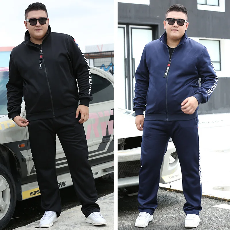 M 9XL мужской спортивный костюм осенне Весенняя спортивная одежда мужская куртка +