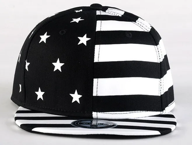 Модные уличные танцевальные крутые хип-хоп кепки с флагом США Snapback бейсболки с защелкой сзади шапки американский флаг