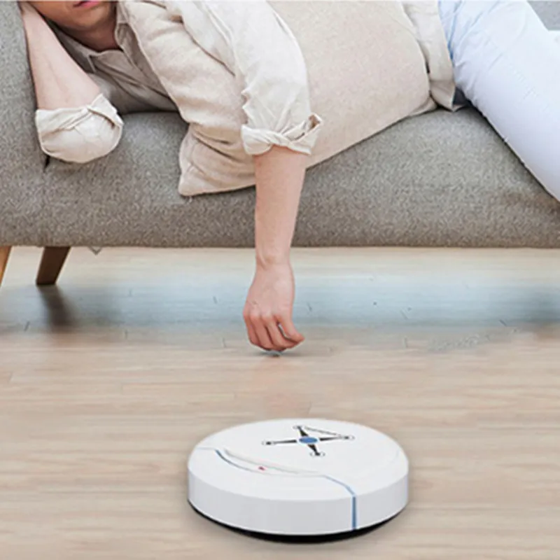 Умный ультратонкий робот пылесос с USB зарядкой для дома функцией сухой уборки