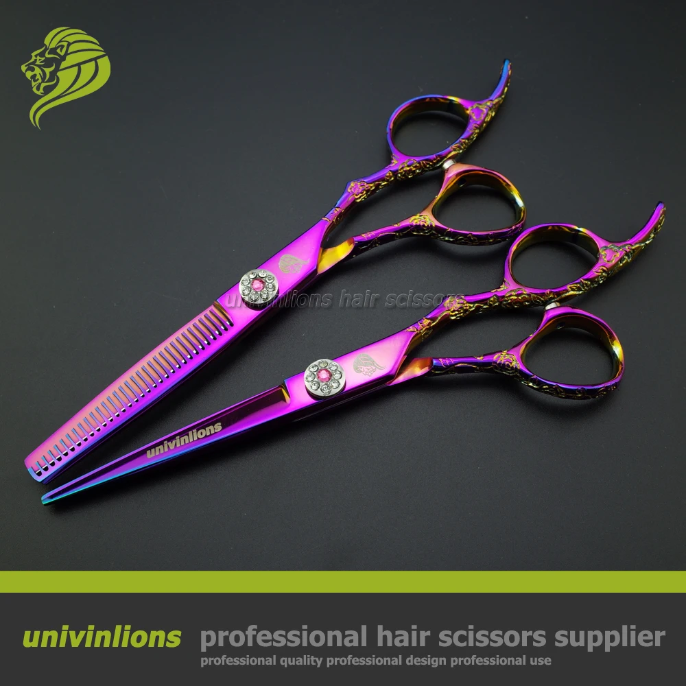 Титановые Розовые ножницы для волос 6 дюймов стрижки Профессиональный
