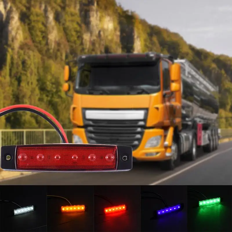 Лучшее качество 12В 24В 6 LED Красный Синий Янтарный Клиренс автомобильный Грузовик