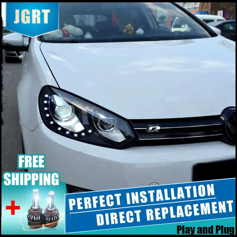 Светодиодные фасветильник 2 шт. для VW golf 6 2009-2013 автомобисветодиодный