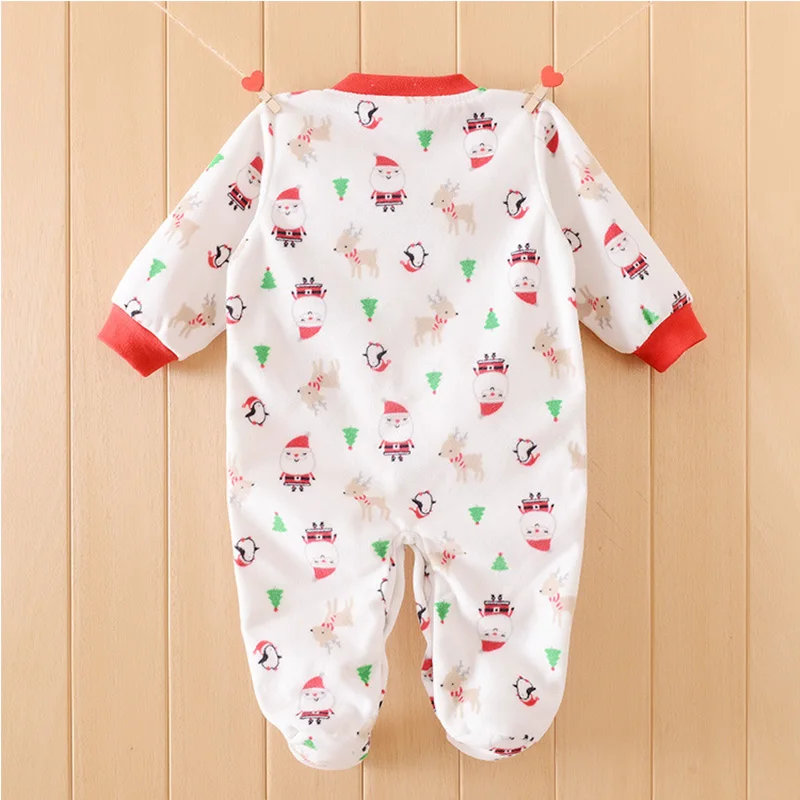 Newborn Baby Girl Sleepwear Christmas Cartoon Footies New Born Home Clothes Infantil Toddle Jumpsuit Polar Fleece Body Suits | Детская