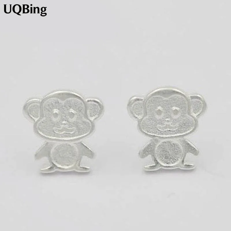 

2016 New Arrivals Fashion Cute Monkey Stud Earrings 925 Sterling Silver Stud Earrings For Women Jewelry Drop Shipping
