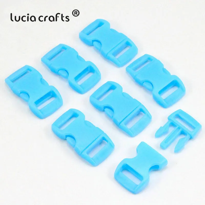 C7 Light blue 6pcs Lucia ремесла 11 мм Пластиковые Контурные боковые пряжки застежки для Паракорда браслет рюкзаки одежда сумки декор E0302 - Цвет: C7 Light blue 6pcs