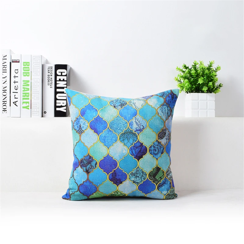 Декоративная подушка Марокканская серия мозаика диванная хлопковое постельное