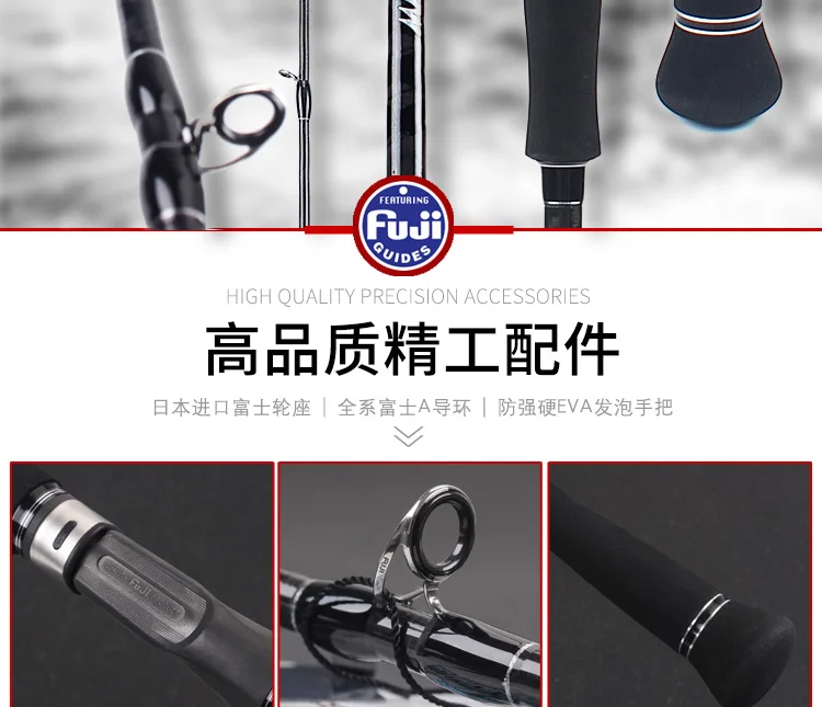 Япония Полный Fuji части MADMOUSE медленная отжимная Удочка 1,9 м PE 3-5 вес приманки 80-350 г 15 кг Спиннинг/Литье океанская лодка удочка