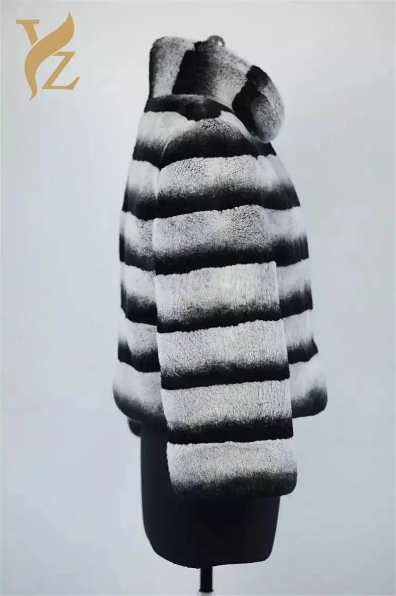 Дизайн, настоящая Шиншилла, кролик рекс, короткое меховое пальто, теплая утолщенная верхняя одежда, зимние модные куртки для женщин, зимние