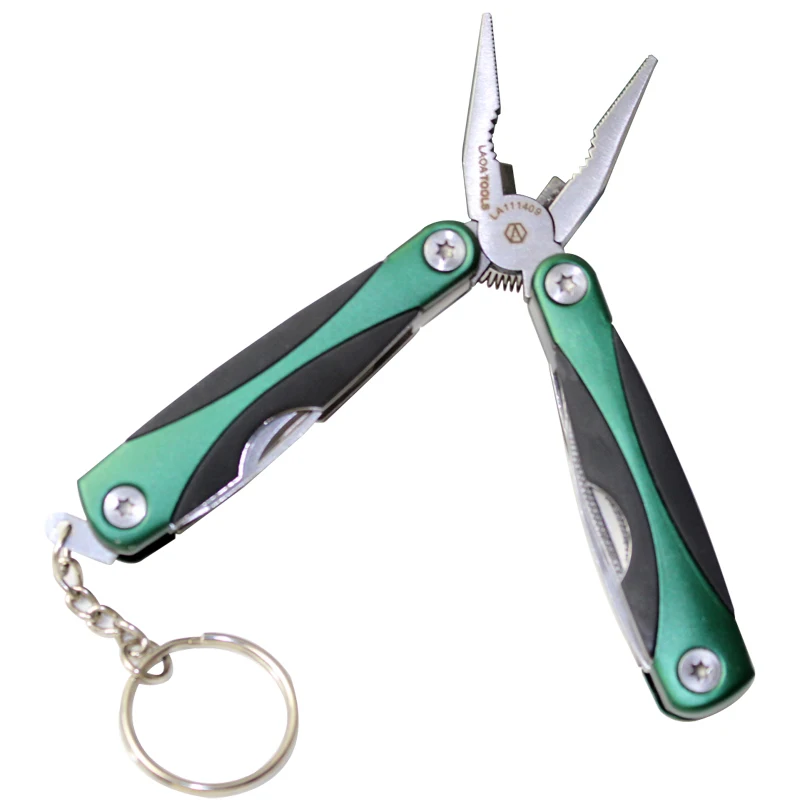 LAOA Multi-function folding knife Outdoor Survival Mini Tool Plier Small Size Multi-Function Combination Folding Pliers