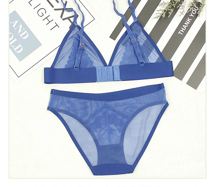 Сексуальный мусс бюстгальтер и трусики наборы прозрачной пряжи кружевное сексуальное женское нижнее белье для молодых девушек Новое поступление бесшовное