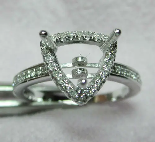 Кольца из белого золота с натуральными бриллиантами 7x7 мм|ring castings gold|gold 14k ringring thread