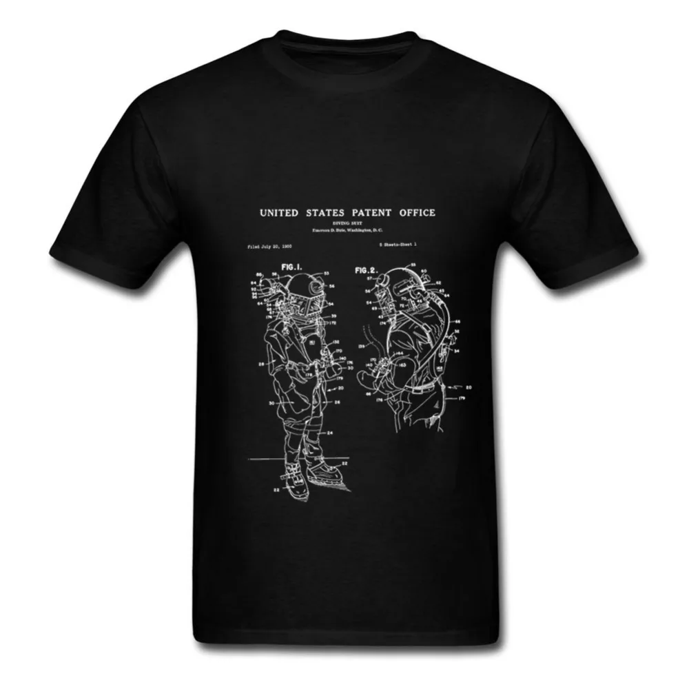 Дайвинг костюм забавная Спортивная Футболка Мужская Crewneck короткий рукав модные