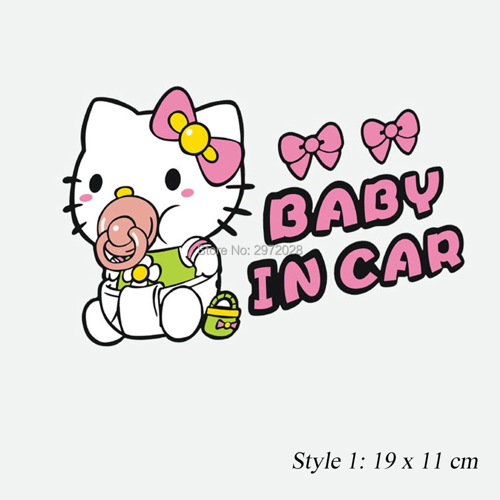 10 х Автомобильное Стайлинг рисунок Hello Kitty с соской в рот ребенка бампер тела
