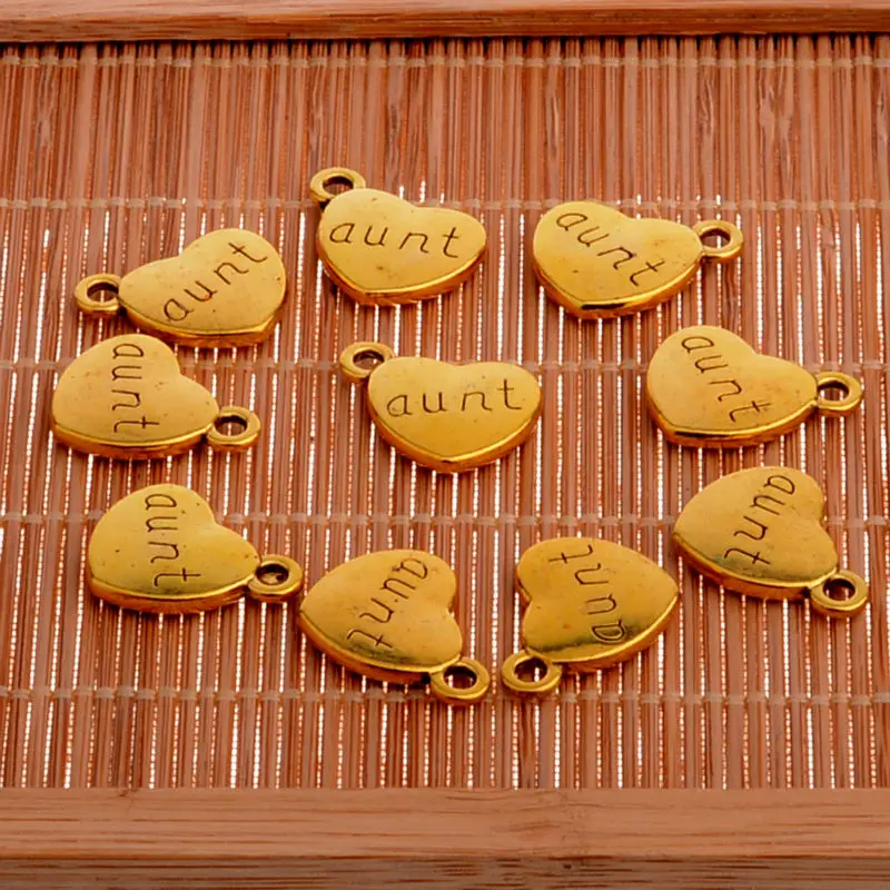 10 шт./лот семейные Женские аксессуары подвеска с сердцем для ожерелья браслет