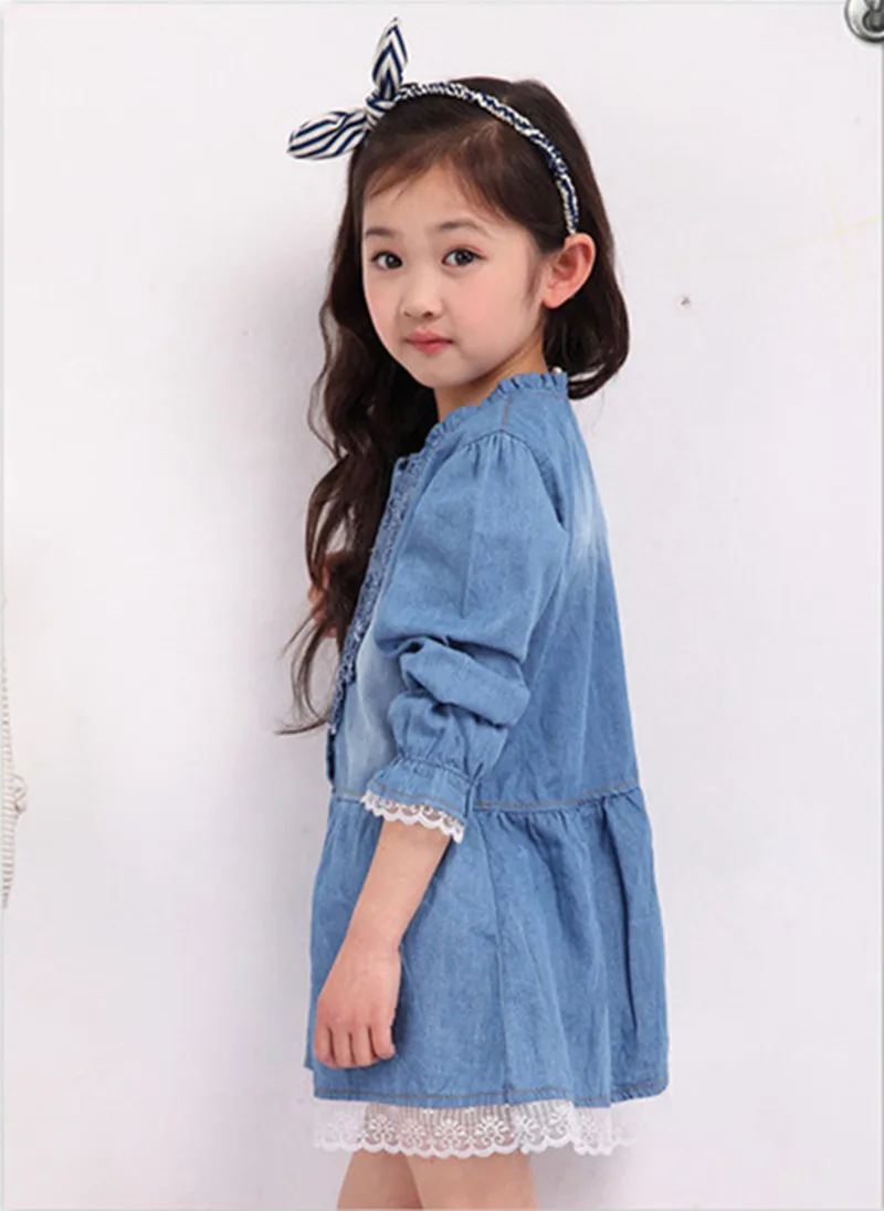 Осеннее платье с длинными рукавами для девочек Повседневная детская одежда