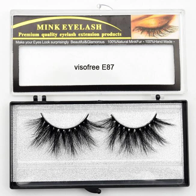 visofree E87 Visofree ресницы норковые ресницы крест-накрест пряди бескровные 3D 25 мм ресницы норковые ресницы мягкие драматические ресницы E80 макияж - Цвет: visofree E87