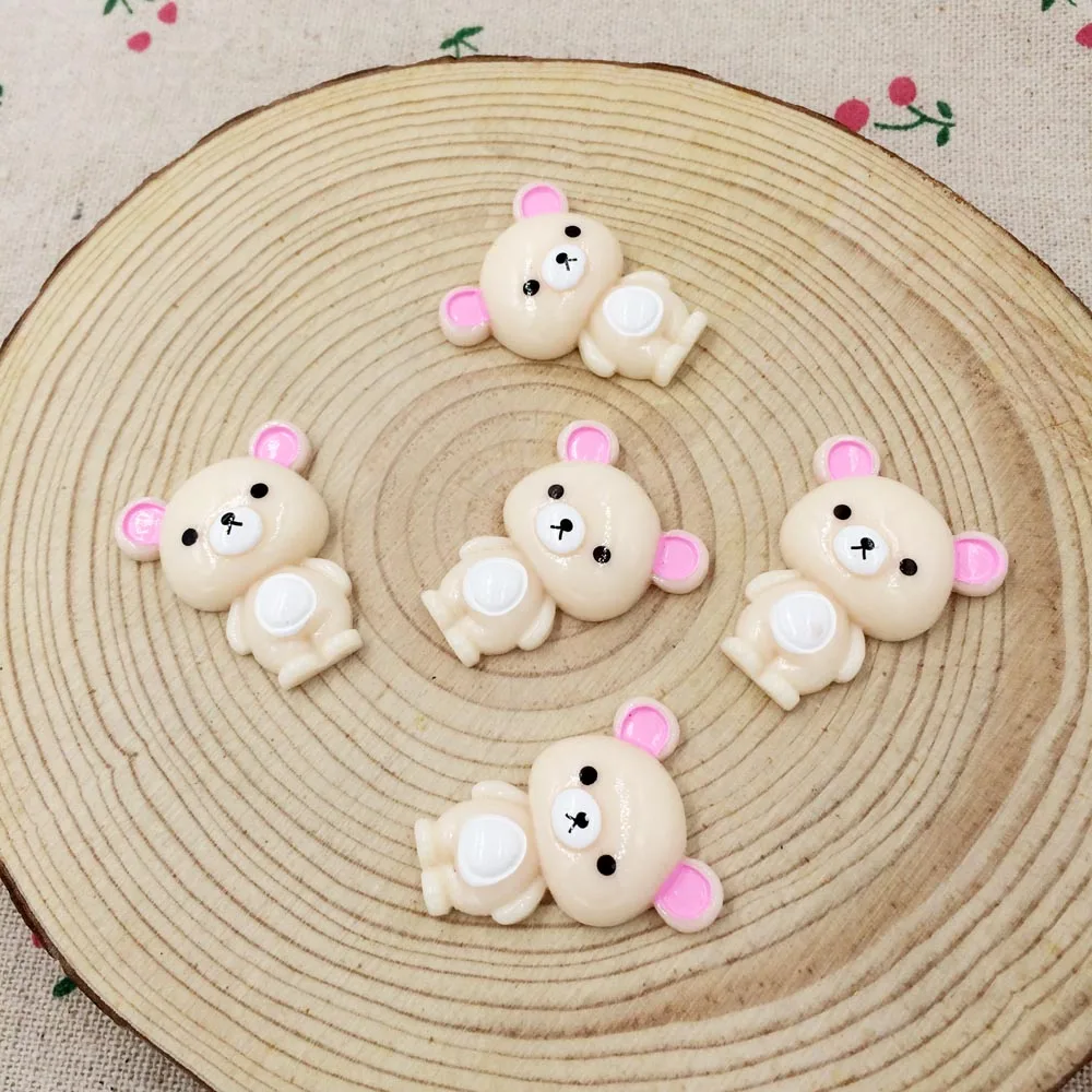 10 шт. мультяшный медведь плоская задняя часть кабошон Kawaii сделай сам украшение из