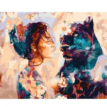 DRAWJOY картина в рамке красота леди DIY живопись по номерам Красочная картина домашний декор для гостиной руки Уникальные подарки GX22875