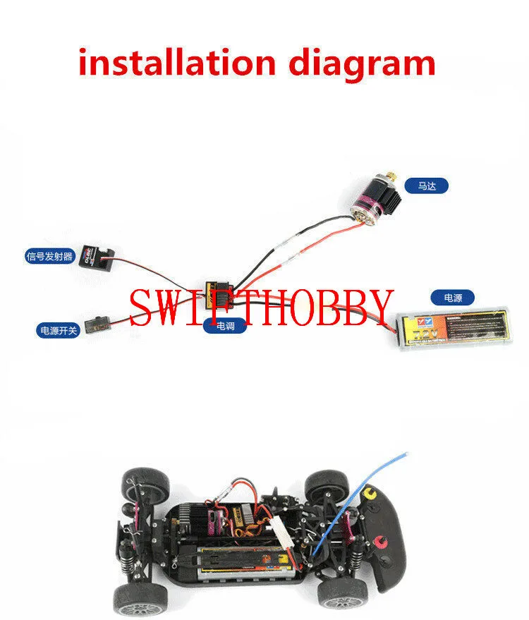 Контроллер скорости щеточного двигателя 320A ESC для радиоуправляемых лодок и
