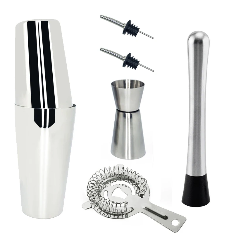 5 7 шт набор Бостонский шейкер полудрагоценные для барменов профессиональных и