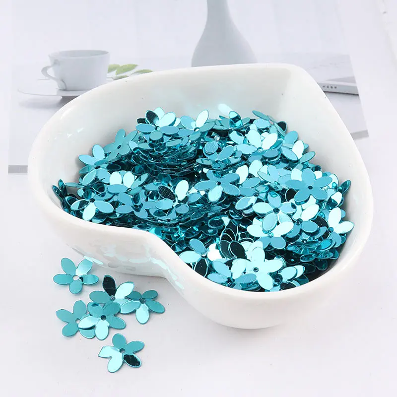 Lake Blue Полимерные плоские Швейные Блестки DIY цветок ремесло 350 шт 10 мм Блестки бисера - Цвет: Lake Blue