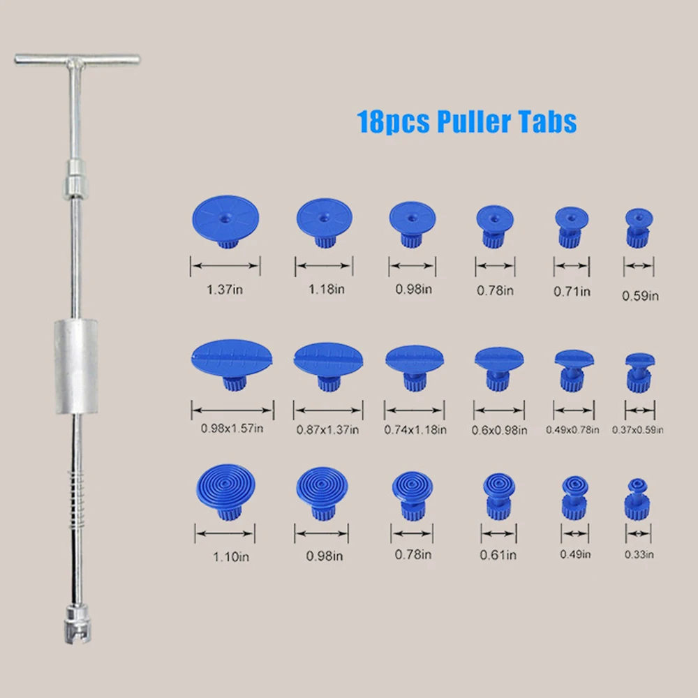 

Car Sag Repair Tool Repair Puller T Pull 18 Hand Tools Combination Car Dent Repair Puller + Sheet Metal Plastic Suction Cup