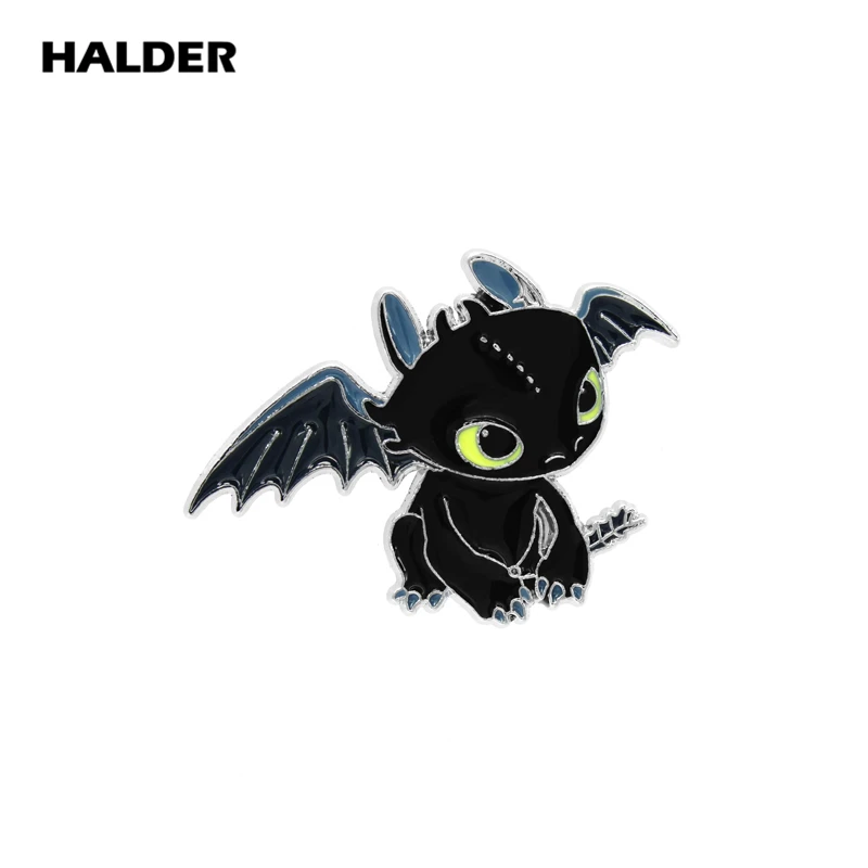 BR0031 HALDER Как приручить дракона Ночная фурия Беззубик светильник Fury Беззубик Броши Булавки на лацкан рюкзак сумки одежда значок