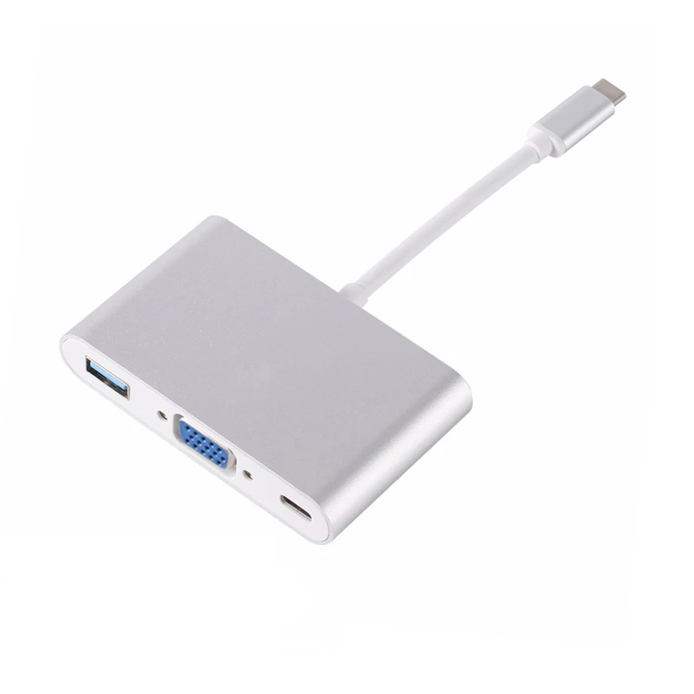 Лидер продаж 2019 модный 3 в 1 USB Type C VGA адаптер кабель 0 зарядное устройство порт для