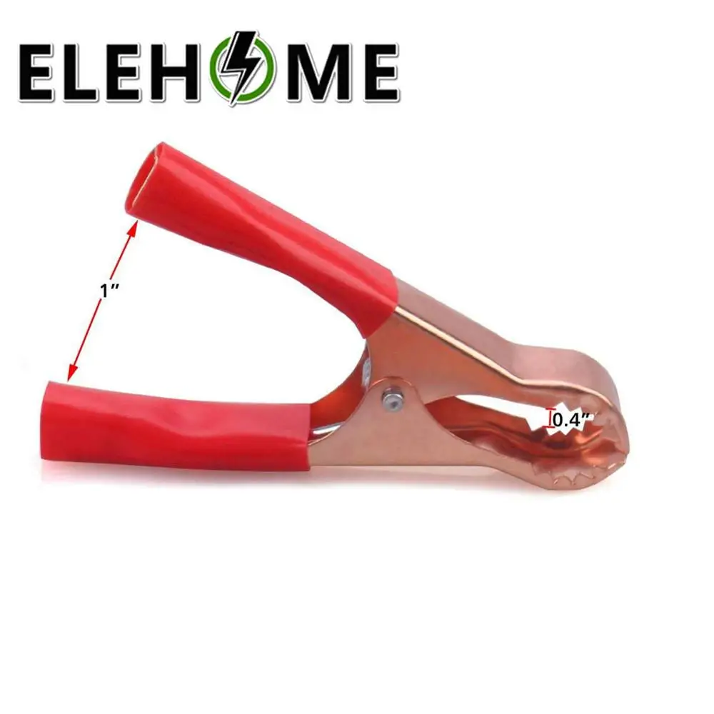 1pcs red 1 шт. зажимы для аккумуляторов зажимы под крокодила 50A красный и черный 75 мм для электрических соединительных проводов кабельный зажим XF30 - Цвет: 1pcs red