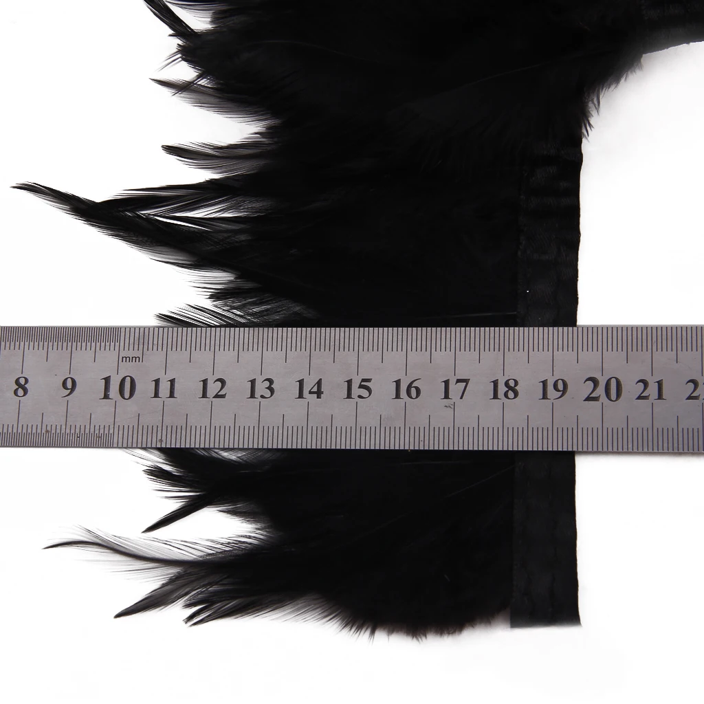 33 &quotкрашеное черное перо на ленте бахрома отделка для Millinery пошив костюма