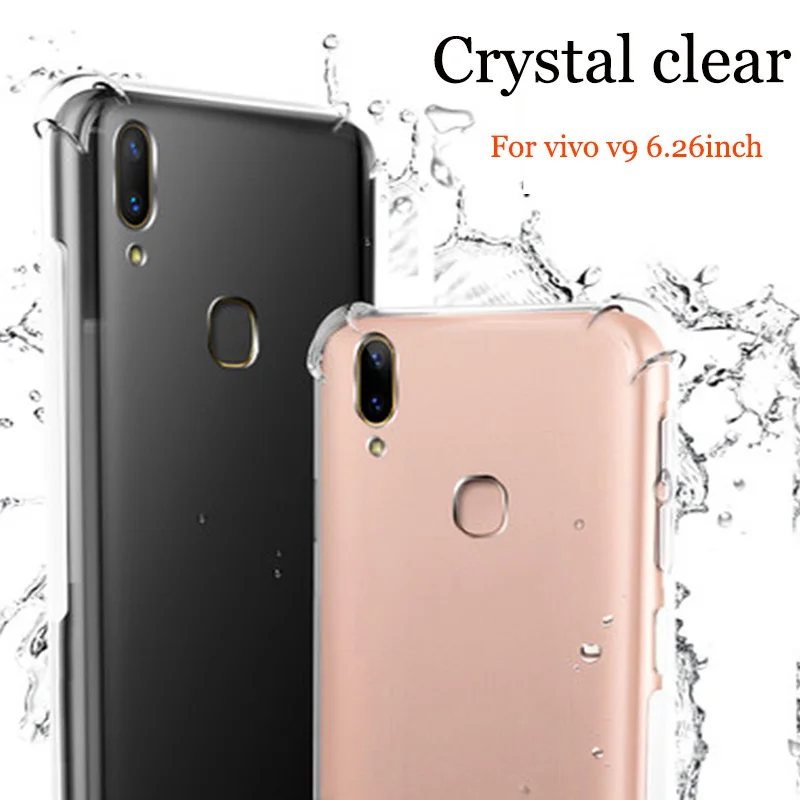Чехол для Vivo V9 2 шт. Силиконовый мягкий прозрачный чехол телефона V9|Бамперы| |