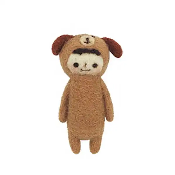 FL052f Модные женские DIY милые животные детские игрушки куклы Шерсть Войлок тыкается киттинг не готовая ручная работа шерсть материал для валяния - Цвет: FL052f