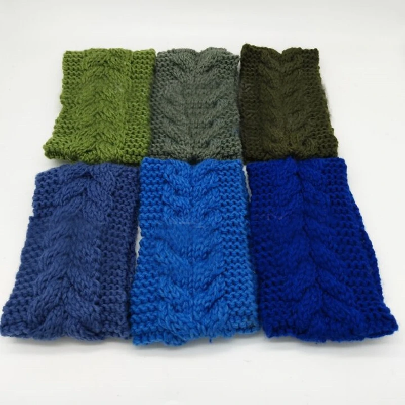 1 шт. женские зимние теплые вязаные бини повязки на голову широкие аксессуары для