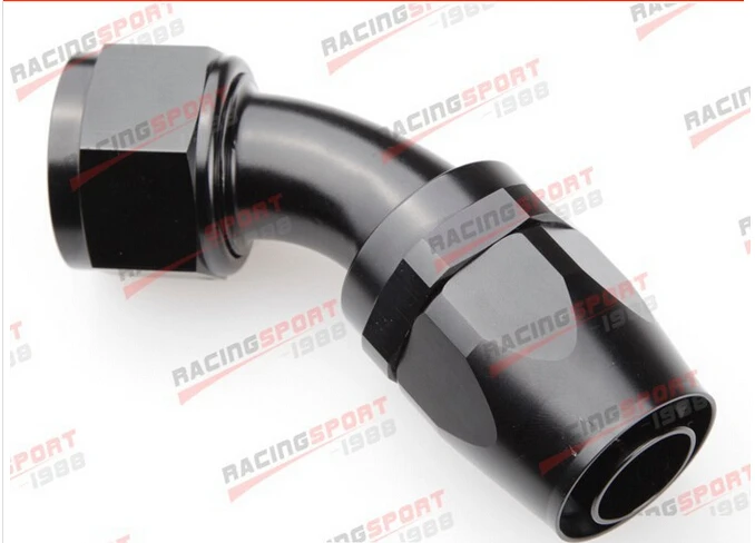 

12AN AN12 45D SWIVEL OIL FUEL GAS LINE HOSE END FITTING ADAPTOR SHD-45D-12
