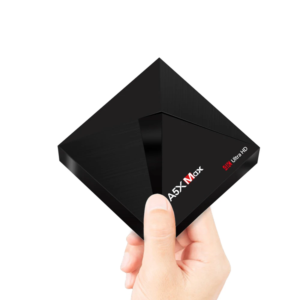 A5X MAX умный ТВ коробка 4 K HD RK3328 Quad Core 100 м LAN телеприставки 4G 32 г Android 9 0 Двойной Wi Fi
