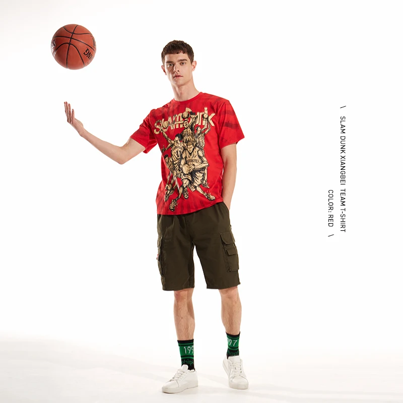 TEE7 Мужская Повседневная футболка с коротким рукавом Slamdunk японская Молодежная