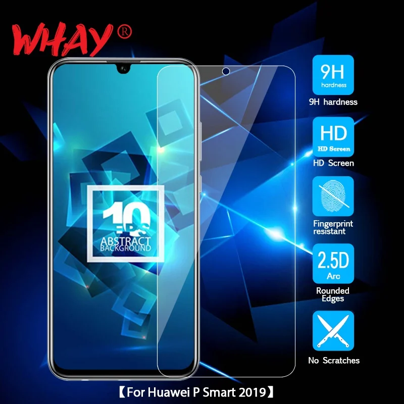 Защитное стекло WHaY для Huawei P Smart 2019 защита экрана 9H 2.5D очки|Защитные стёкла и